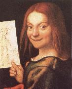 CAROTO, Giovanni Francesco Red-Headed Youth Holding a Drawing oil